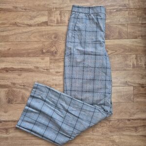 RW&CO. Gray Plaid Wide-Leg Pants
